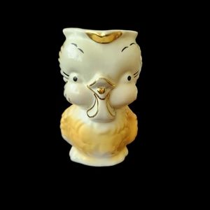 Vintage Shawnee Pottery Chicken Pitcher Creamer Planter Gold Trim